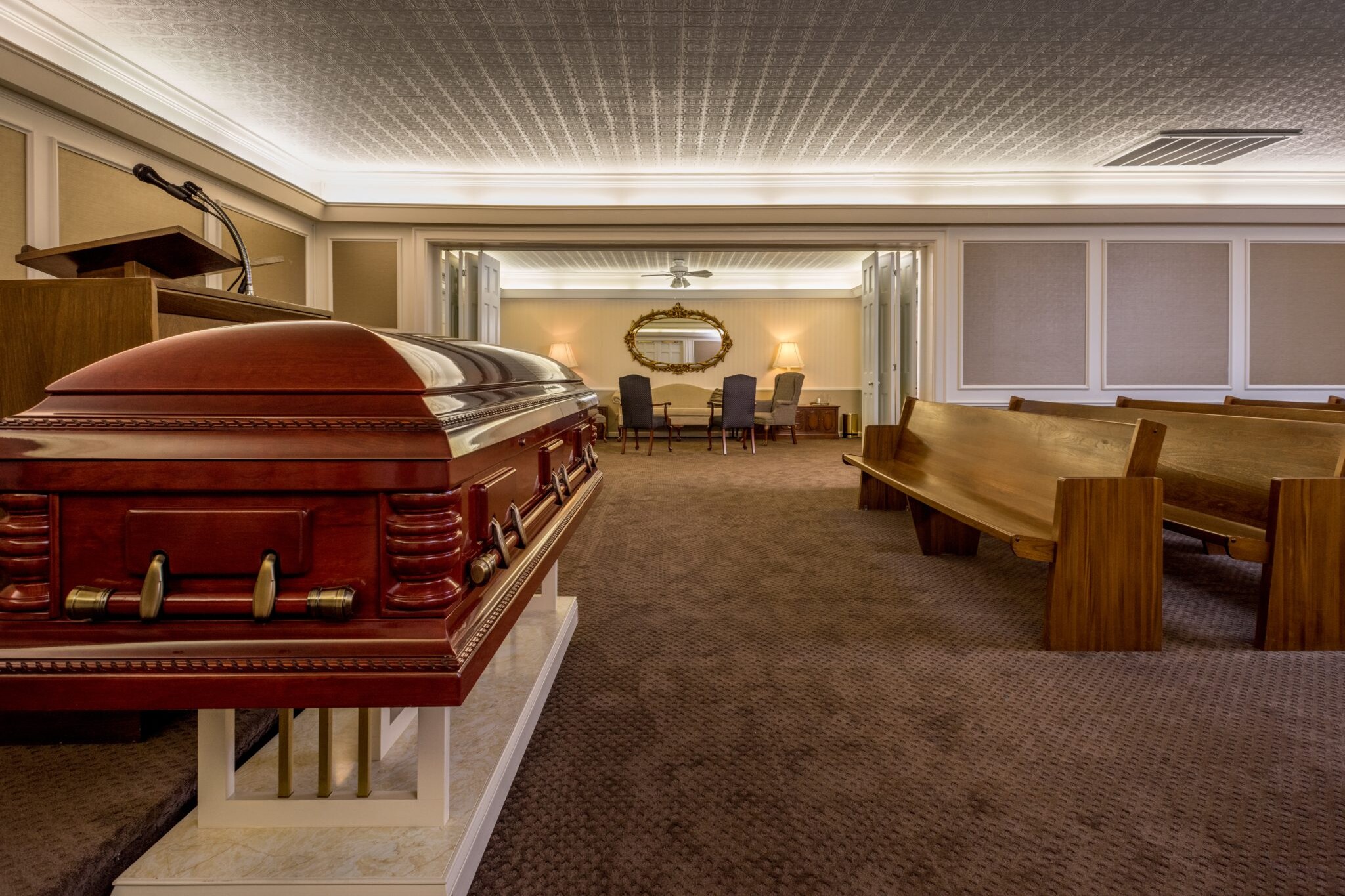 Casket in Parlor
